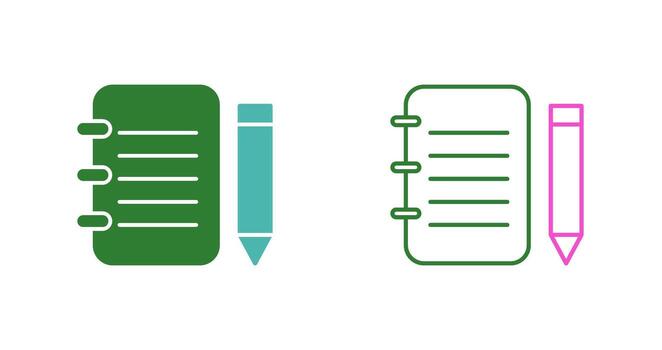 Unique Notepad Vector Icon