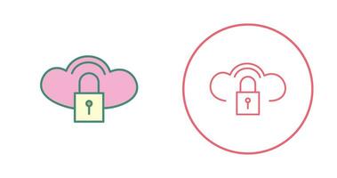 Secure Cloud Vector Icon