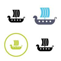 Viking Ship Vector Icon