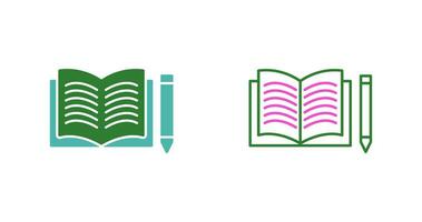 Unique Pencil and Book Vector Icon