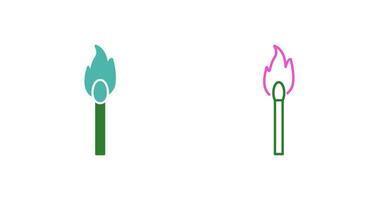 Unique Lit Matchstick Vector Icon