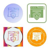 icono de vector de seguridad web