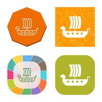 Viking Ship Vector Icon