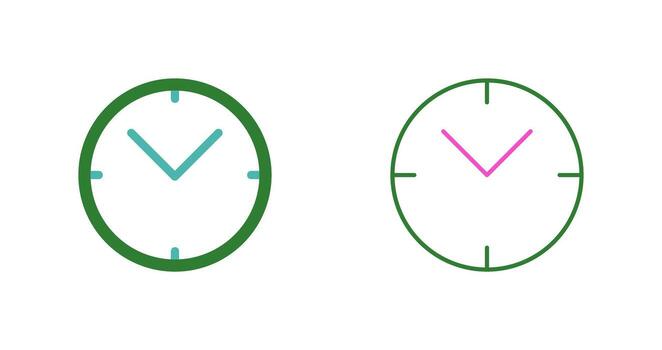 Unique Clock Vector Icon