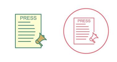 Unique Press Releases Vector Icon