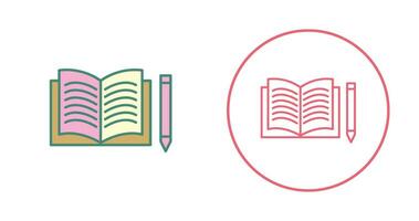 Unique Pencil and Book Vector Icon