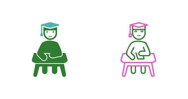 Unique Studying on Desk Vector Icon