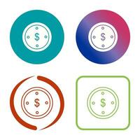 Dollar Coin Vector Icon