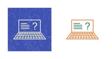 Unique Online Exam Vector Icon