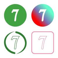 Number Seven Vector Icon