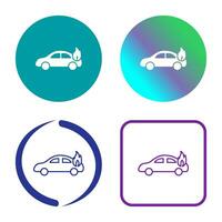 coche único en icono de vector de fuego