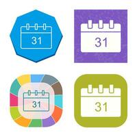 icono de vector de calendario único