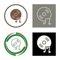 icono de vector de cd de música única