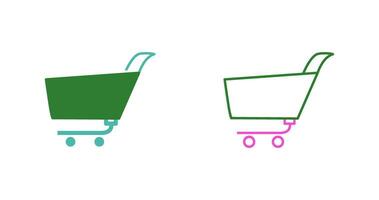 icono de vector de carrito de compras único