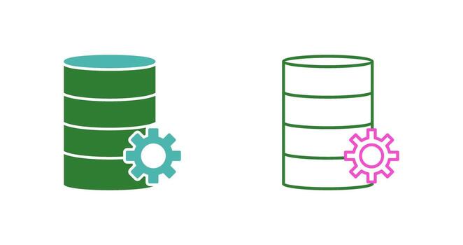 icono de vector de gestión de base de datos único