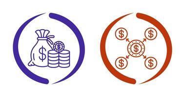 Saving and Distribution Icon vector