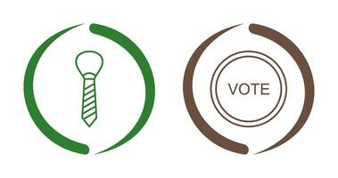 Tie and Vote Link Icon vector
