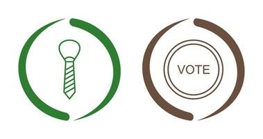 Corbata y votar enlace icono vector