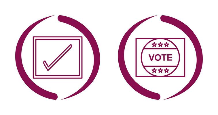 Checkbox and Vote Sticker Icon