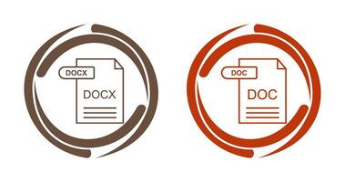 DOCX and DOC Icon vector