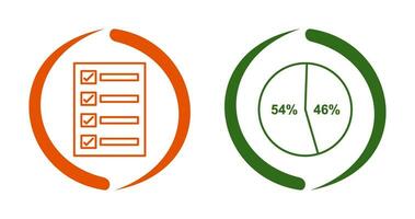 Filling Ballot Paper and diagram Icon vector