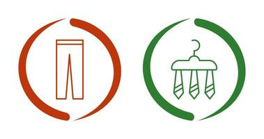 Trousers and Three Ties Icon vector