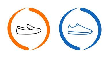 Mens Loafers and Casual Shoes Icon vector