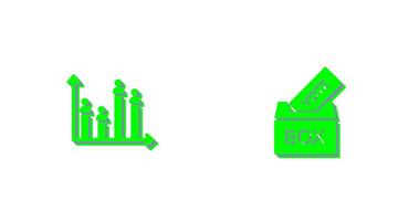 Giing Vote and Candidate and Graph Icon vector