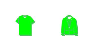 Plain T Shirt and Stylish Jacket Icon vector