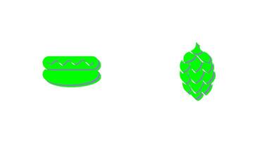 Hot Dog and Hops Icon vector