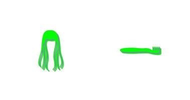 Toothbrush and Hair Icon vector