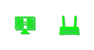 File Sharing and Router Icon vector