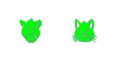 Pig and Cat Icon vector