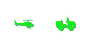 Helicopter and Safari Icon vector