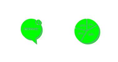 Message Bubbles and Pie Chart Icon vector