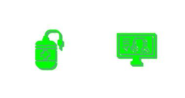 Blood Bag and Experiment Icon vector