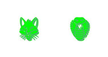 Fox and Snake Icon vector