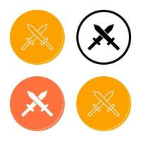 Unique Two Swords Vector Icon