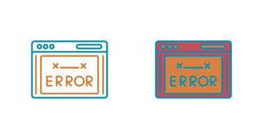 icono de vector de código de error