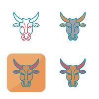 icono de vector de vaca