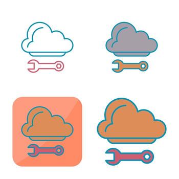 icono de vector de computación en la nube