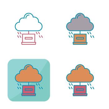 icono de vector de computación en la nube