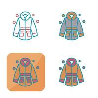 icono de vector de chaqueta de invierno