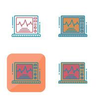 icono de vector de monitor de electrocardiograma