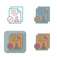 icono de vector aprobado