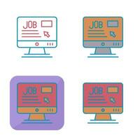 Online Job Vector Icon