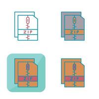 Zip File Vector Icon