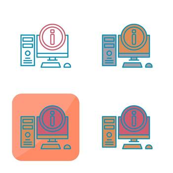 icono de vector de computadora