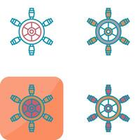 Ship Wheel Vector Icon