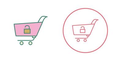 Unique Unlock Cart Vector Icon